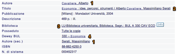 bibliographic record on OPAC